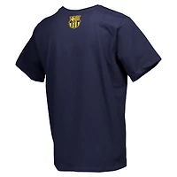 T-shirt décontracté épais bleu marine Barcelona pour hommes