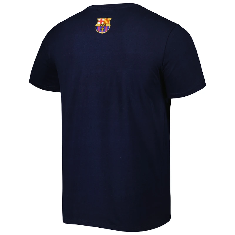 T-shirt Homme Bleu Marine Barcelona Arrondi