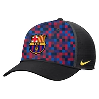 Casquette trucker Nike Barcelona Rise Rope noire pour homme, modèle A-Frame ajustable