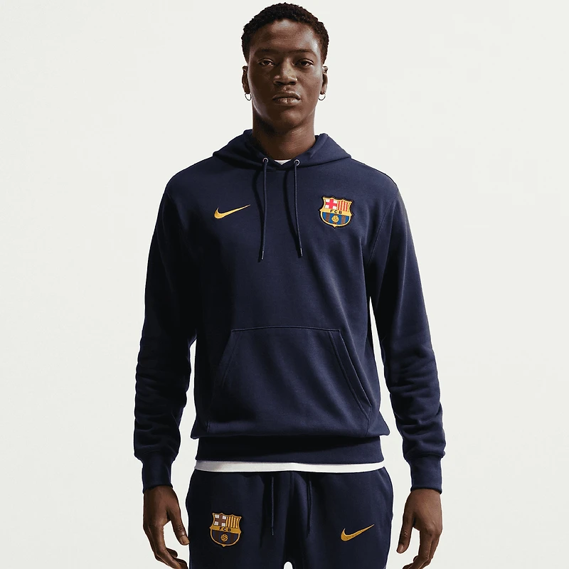 Men's Nike Blue Barcelona Club Crest Fleece Hoodie