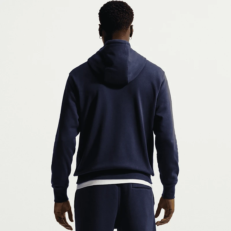 Sweat à capuche polaire Nike bleu pour homme avec écusson du FC Barcelone
