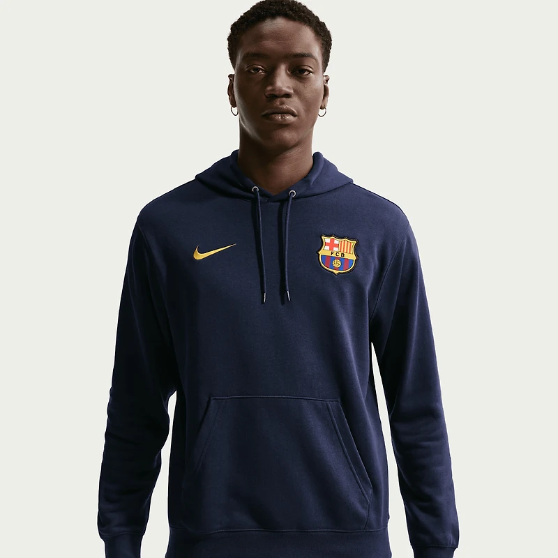 Men's Nike Blue Barcelona Club Crest Fleece Hoodie