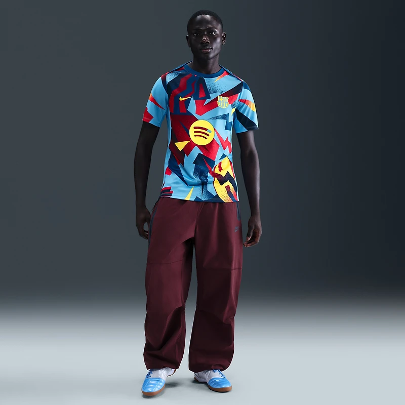 Maillot Nike Academy Pro d'avant-match Dri-FIT édition spéciale Barcelone bleu pour homme