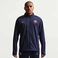 Men's Nike Blue Barcelona Strike Shield Full-Zip Hooded Rain Jacket