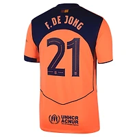 Maillot Nike Frenkie de Jong orange Barcelone 2025/26 troisième réplique pour homme