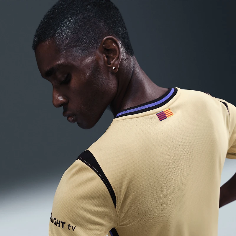 Maillot Nike Gold Barcelona 2025/26 Extérieur Stadium Réplique pour Homme