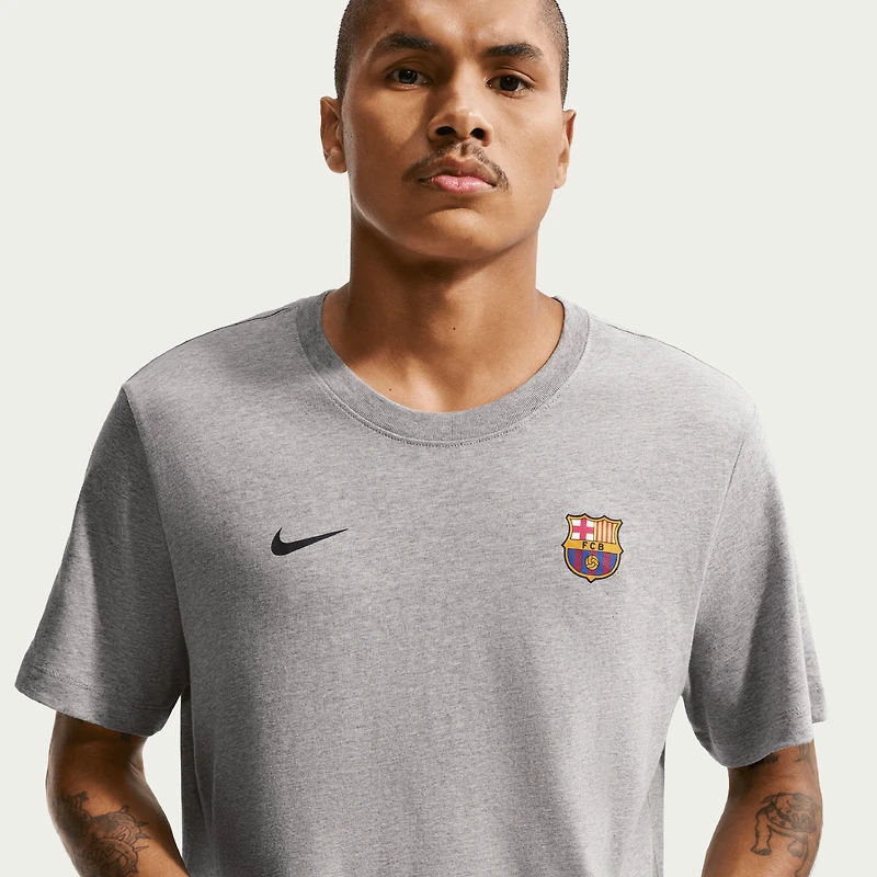 Men's Nike  Gray Barcelona Crest Essential T-Shirt