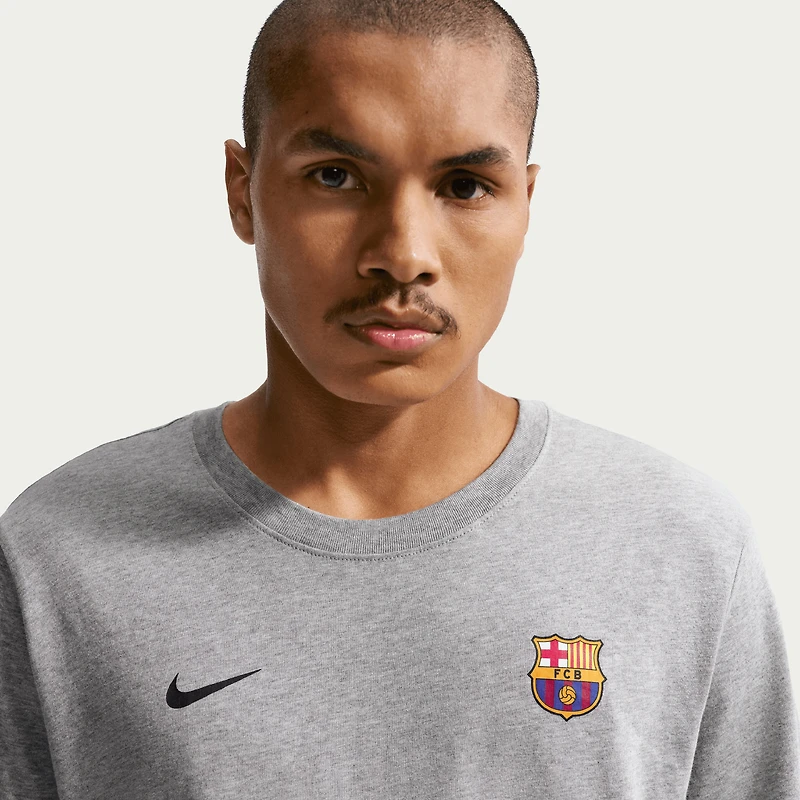 Men's Nike  Gray Barcelona Crest Essential T-Shirt