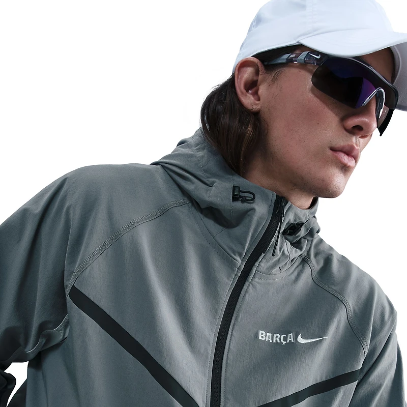 Veste polaire tissée zippée Nike Barcelona grise édition spéciale pour homme