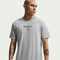 Men's Nike Gray Barcelona Wordmark T-Shirt