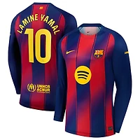 Men's Nike Lamine Yamal Blue Barcelona 2025/26 Replica Long Sleeve Player Jersey
