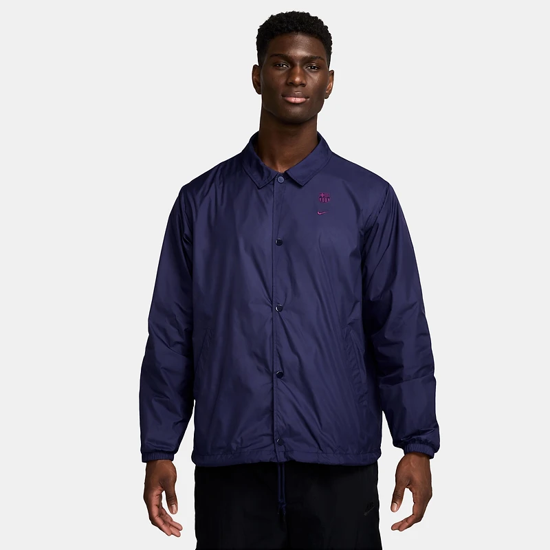Veste Nike bleu marine pour homme, idéale l'entraînement au Barcelona Club