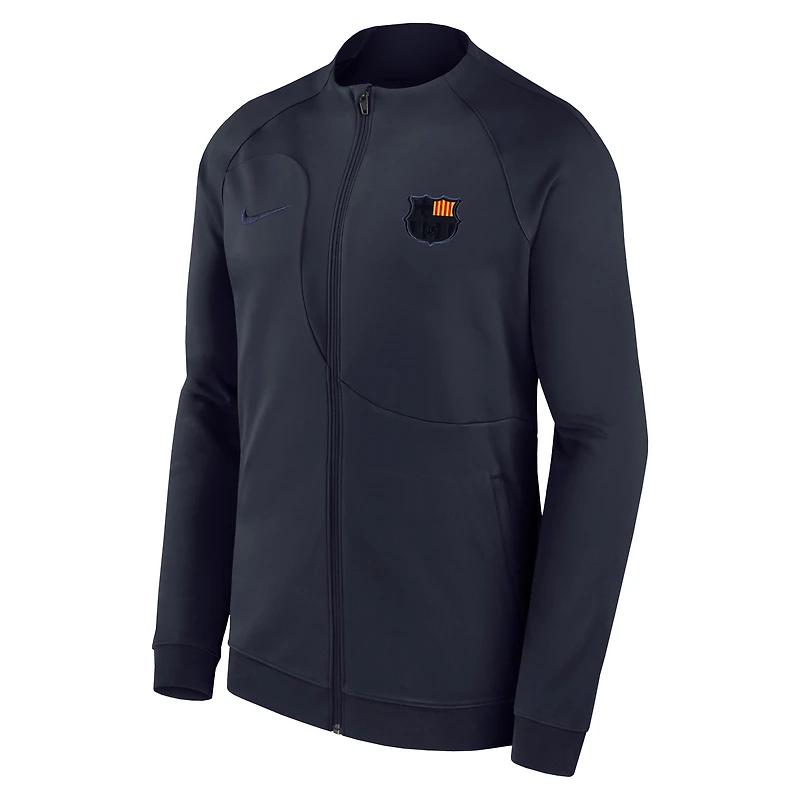 Men's Nike Navy Barcelona Team Academy Pro Anthem Raglan Performance Full-Zip Jacket