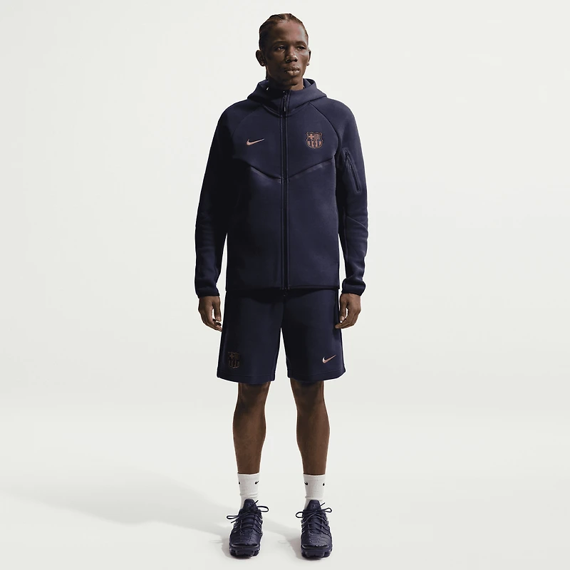 Short en polaire technique Nike Barcelona bleu marine pour homme