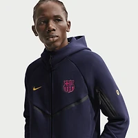 Sweat à capuche zippé raglan Nike Barcelona Tech Fleece bleu marine pour homme