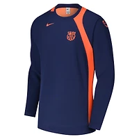Men's Nike Navy Barcelona Third 2025/26 T90 Pullover Sweatshirt