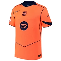 Men's Nike Pedri Orange Barcelona 2025/26 Third Authentic Player Jersey