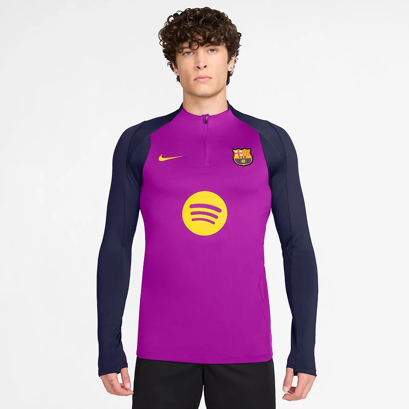 Men's Nike Purple Barcelona 2025/26 Strike Drill Quarter-Zip Long Sleeve Dri-FIT Top