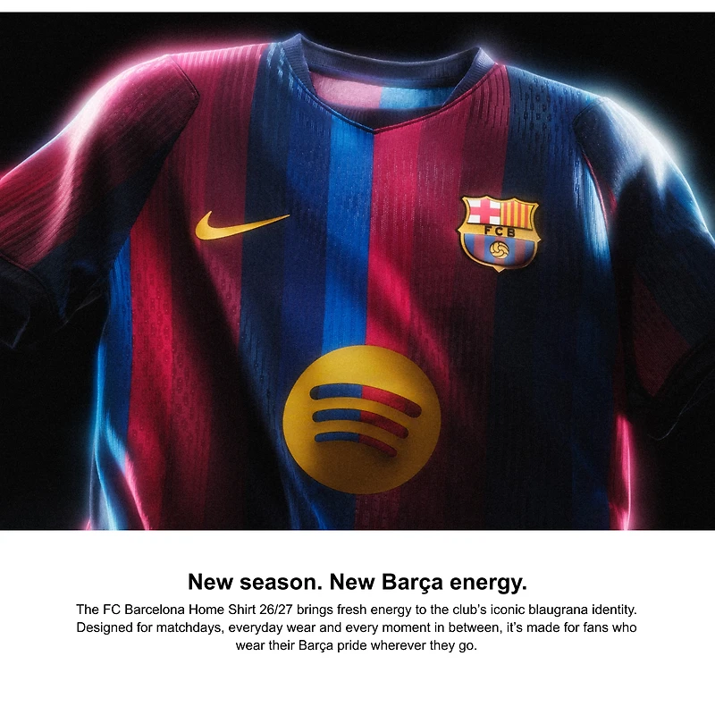 Men's Nike  Red Barcelona 2026/27 Home Match Authentic Patch Jersey