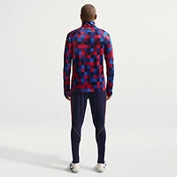 Haut à manches longues et col zippé Nike rouge Barcelone 2026/27 Strike Drill pour homme