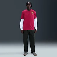 T-shirt Nike rouge avec écusson du FC Barcelone pour homme