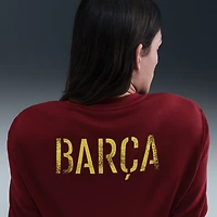 Sweat-shirt polaire Nike rouge Barcelone édition spéciale Club pour homme
