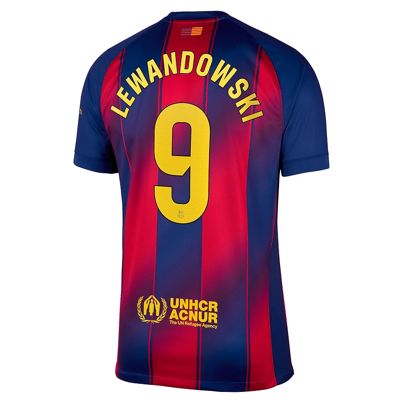 Men's Nike Robert Lewandowski Navy Barcelona 2025/26 Home Replica Jersey