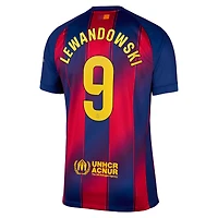 Men's Nike Robert Lewandowski Navy Barcelona 2025/26 Home Replica Jersey