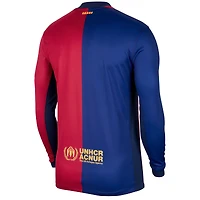 Men's Nike Royal Barcelona 2024/25 Home Long Sleeve Replica Jersey
