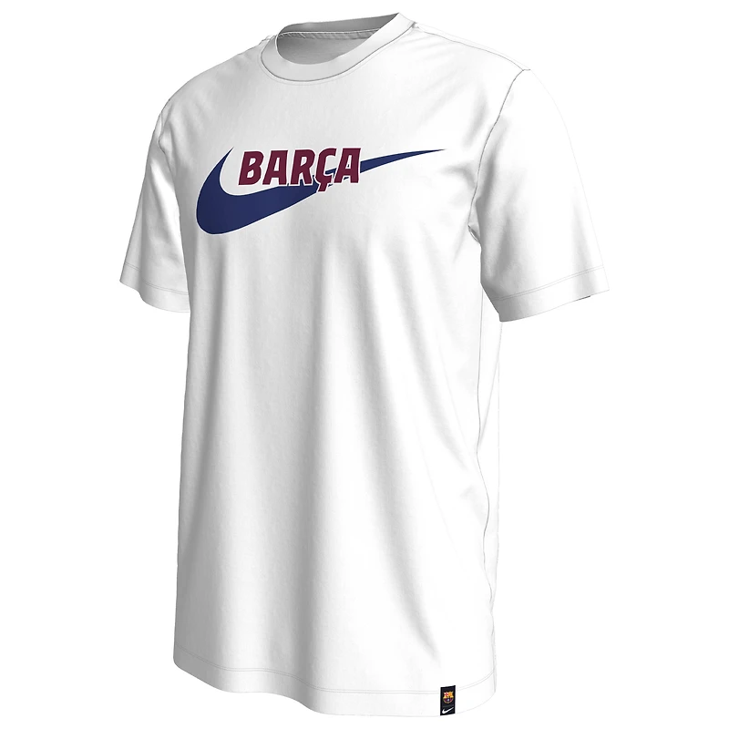 T-shirt blanc Nike Barcelona Swoosh pour homme