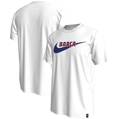 Men's Nike White Barcelona Swoosh T-Shirt