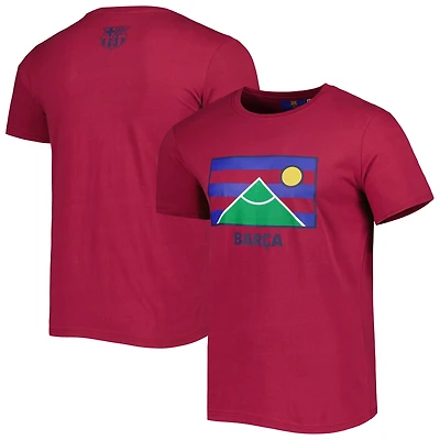 T-shirt rouge Barcelona Culture pour homme