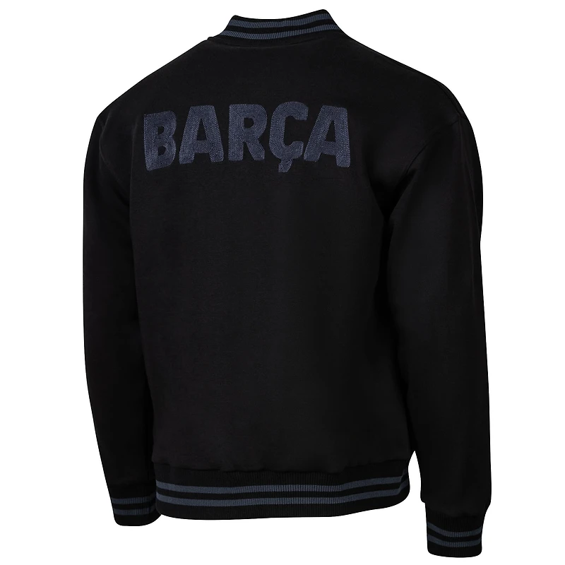 Pull universitaire en polaire noir Sport Design Sweden FC Free Kick pour homme