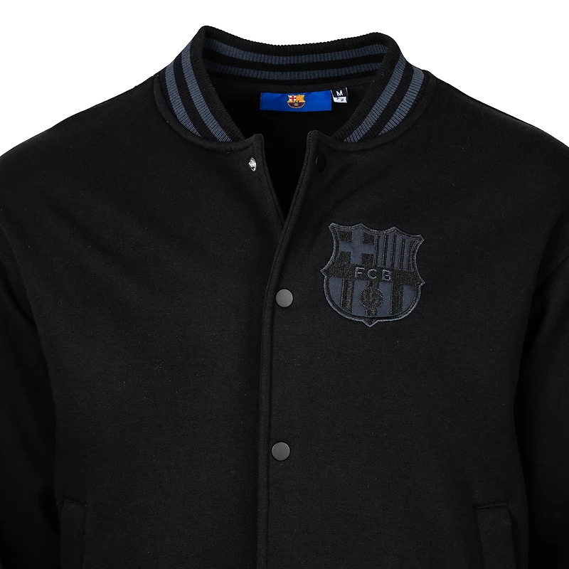 Pull universitaire en polaire noir Sport Design Sweden FC Free Kick pour homme