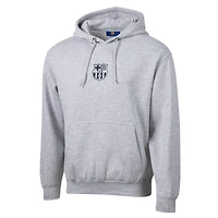 Sweat à capuche décontracté pour homme, style streetwear, gris chiné, motif Sport Design Sweden Barcelona