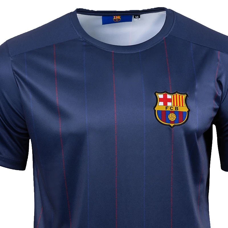 T-shirt Sport Design Suède bleu marine pour homme, manches courtes, Barcelone