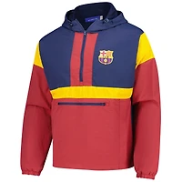 Veste Anorak à quart de zip Sport Design Suède bleu marine Barcelona Starer Premium pour hommes