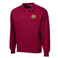 Pull polaire rétro décontracté rouge Barcelone pour homme, design sportif suédois