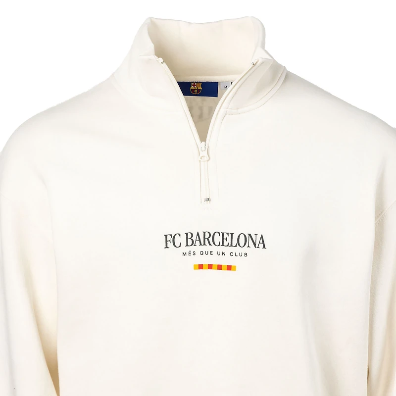 Veste polaire blanche à fermeture éclair quart de tour pour homme Sport Design Sweden Barcelona