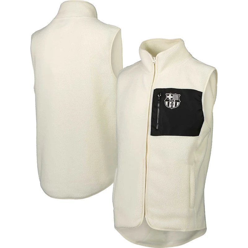 Veste Homme Blanche Barcelona Pile Full Zip