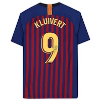Patrick Kluivert Barcelona Autographed 2018-19 Home Jersey