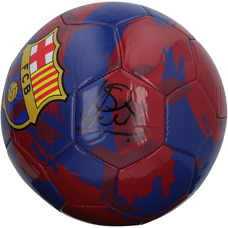 Patrick Kluivert Barcelona Autographed Blue/Red Team Soccer Ball