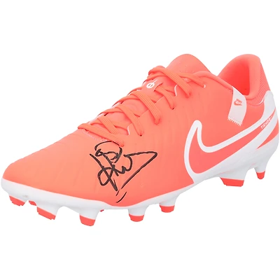 Patrick Kluivert Barcelona Autographed Orange Nike Tiempo Soccer Cleat