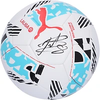 Pedri Barcelona Autographed Puma La Liga Logo Soccer Ball
