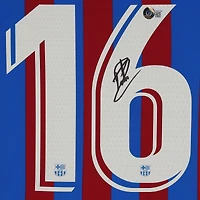 Pedri Blue Barcelona Autographed Nike 2021-2022 Home Jersey
