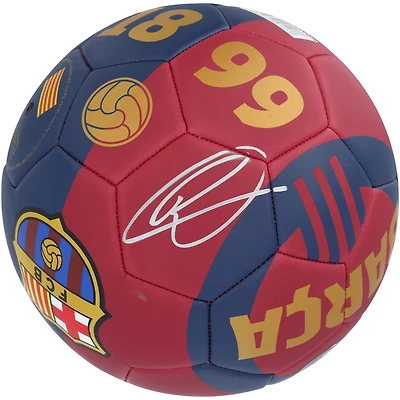 Raphinha Barcelona Autographed Logo Soccer Ball