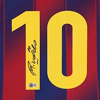 Maillot domicile moderne rouge et bleu Nike autographié par Rivaldo Barcelone