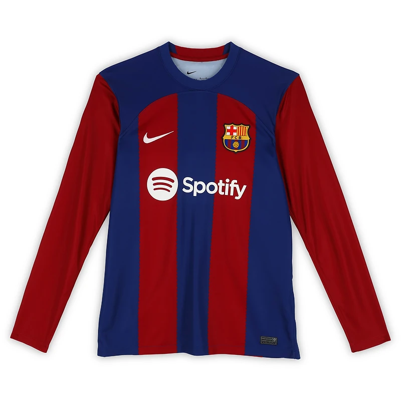 Robert Lewandowski Barcelona Autographed Nike 2023-24 Home Jersey