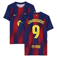 Maillot domicile Nike 2025-26 autographié par Robert Lewandowski (Barcelone)