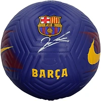 Robert Lewandowski Barcelona Autographed Red/Blue Nike Team Soccer Ball